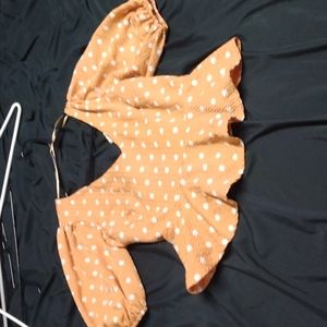 Orange Meraki Size Small Cropped Blouse